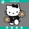 New Orleans Saints Hello Kitty cheerleader SVG image with PNG, DXF, and EPS cut files for crafting projects.