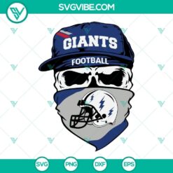 New York Giants Skull SVG Files, Giants Football SVG Download PNG DXF EPS Cut 2