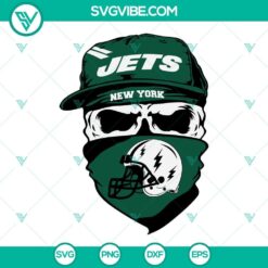 New York Jets Skull SVG File, Jets Football SVG Images PNG DXF EPS Cut Files 2