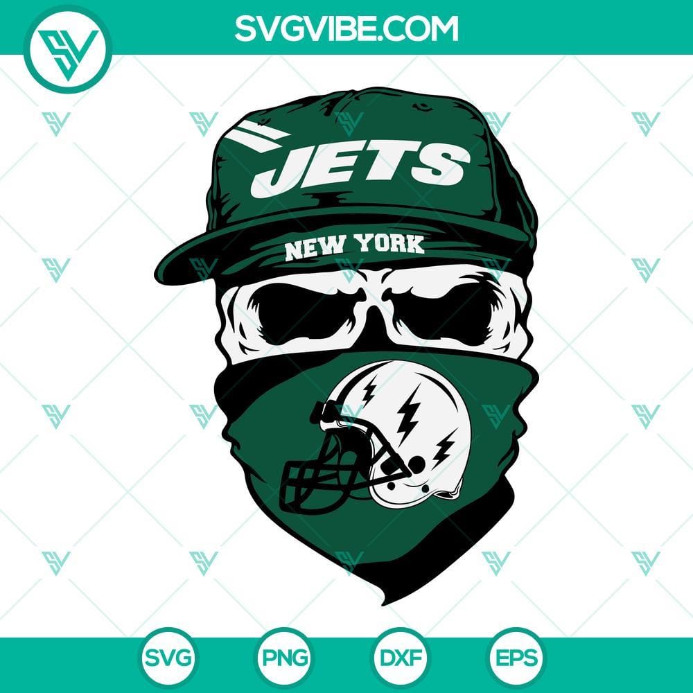 New York Jets Skull SVG, Jets Football SVG PNG DXF EPS Cut Files New York Jets Skull SVG File, Jets Football SVG Images PNG DXF EPS Cut Files 1