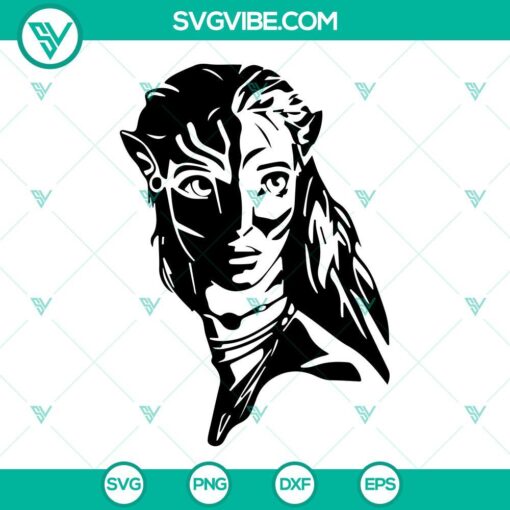 Neytiri Avatar 2 SVG download for Cricut machines, featuring a high-quality design in PNG, DXF, and EPS formats.