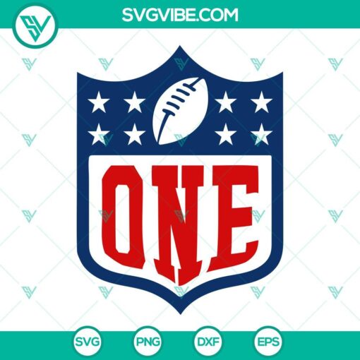 NFL Logo Family SVG Image Bundle, NFL Football First Birthday SVG Files, One 2