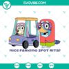 Funny Rita and Janet Bluey SVG download with a nice parking spot design, perfect for digital projects.
