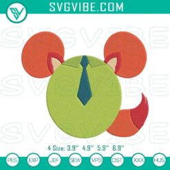 Nick Wilde embroidered Mickey Mouse Ears design inspired by Zootopia Disney character, suitable for embroidery files.