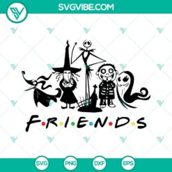 Nightmare Before Christmas and Halloween Friends themed SVG download, perfect for spooky digital crafting projects.