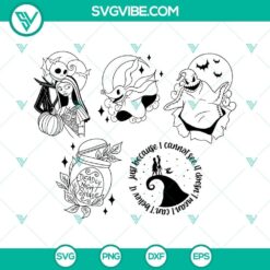 Nightmare Before Christmas SVG bundle featuring Jack, Sally, and Oggie in various designs, perfect for holiday crafting projects.