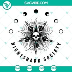Nightshade Society SVG Files, Wednesday Addams SVG Image, Nevermore Academy