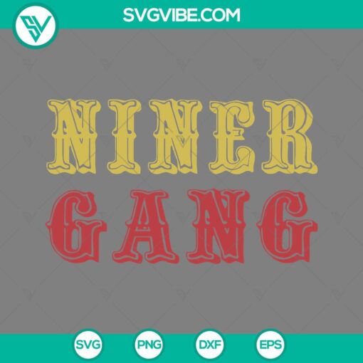 San Francisco 49ers Super Bowl LVIII SVG files for Niner Gang fans. PNG, EPS, DXF formats included.