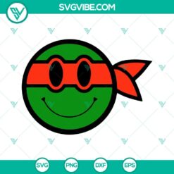 Ninja Turtes Smiling Face SVG Images, Cute Teenage Mutant Ninja Turtles 5
