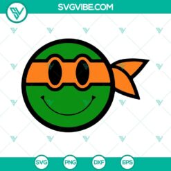 Ninja Turtes Smiling Face SVG Images, Cute Teenage Mutant Ninja Turtles 6