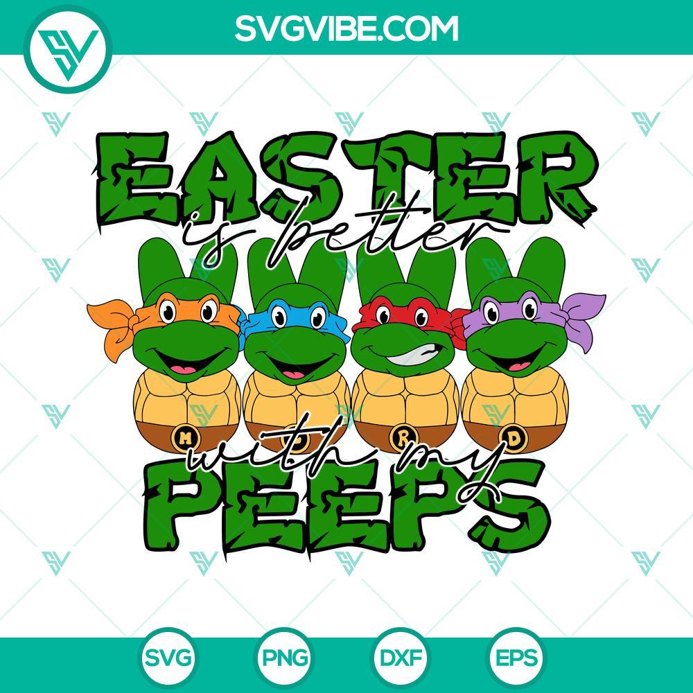 ninja-turtles-easter-is-better-with-my-peeps-svg-funny-easter-day-svg-png-dxf-eps-cricut-files-10-mockup.jpg Ninja Turtles Easter SVG file with "My Peeps" design, perfect for Funny Easter crafts and projects.