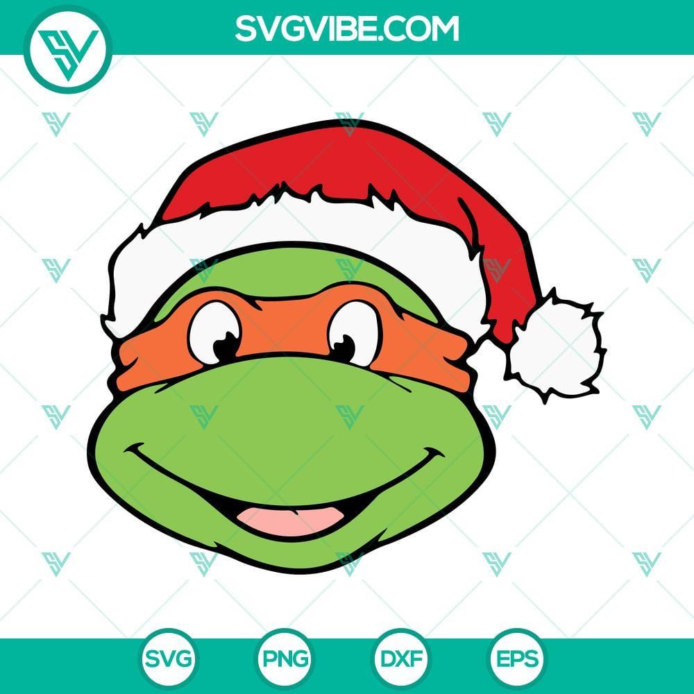 ninja-turtles-santa-hat-svg-bundle-teenage-mutant-ninja-turtles-christmas-svg-file-cricut-3-mockup.jpg Ninja Turtles Santa Hat SVG bundle featuring Teenage Mutant Ninja Turtles characters in festive hats for Christmas.
