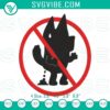 No Dog Poop Bluey Embroidery Designs, humorous cartoon machine file for sewing projects, perfect for dog lovers.