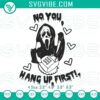 Embroidery designs of Ghostface from Scream movie for Halloween files, No You Hang Up First theme. Perfect for spooky crafts.