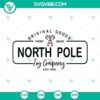North Pole Toy Company Christmas SVG design with festive holiday elements, perfect for crafting projects.