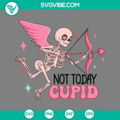Cupid Skeleton Valentine digital SVG download for Valentine's Day crafting projects, featuring a unique and stylish design.
