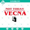 Retro Max Cassette Player and Not Today Vecna SVG images inspired by Stranger Things 4, vintage cassette player with D&D theme.