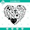 Nurse heart SVG design for Cricut cut file. Perfect for nurse shirt designs.