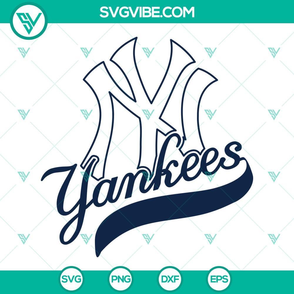 Ny Yankees Logo SVG Images Bundle, NY Logo SVG Images, New York Yankees Skull Ny Yankees logo and skull SVG images bundle featuring New York Yankees design elements.