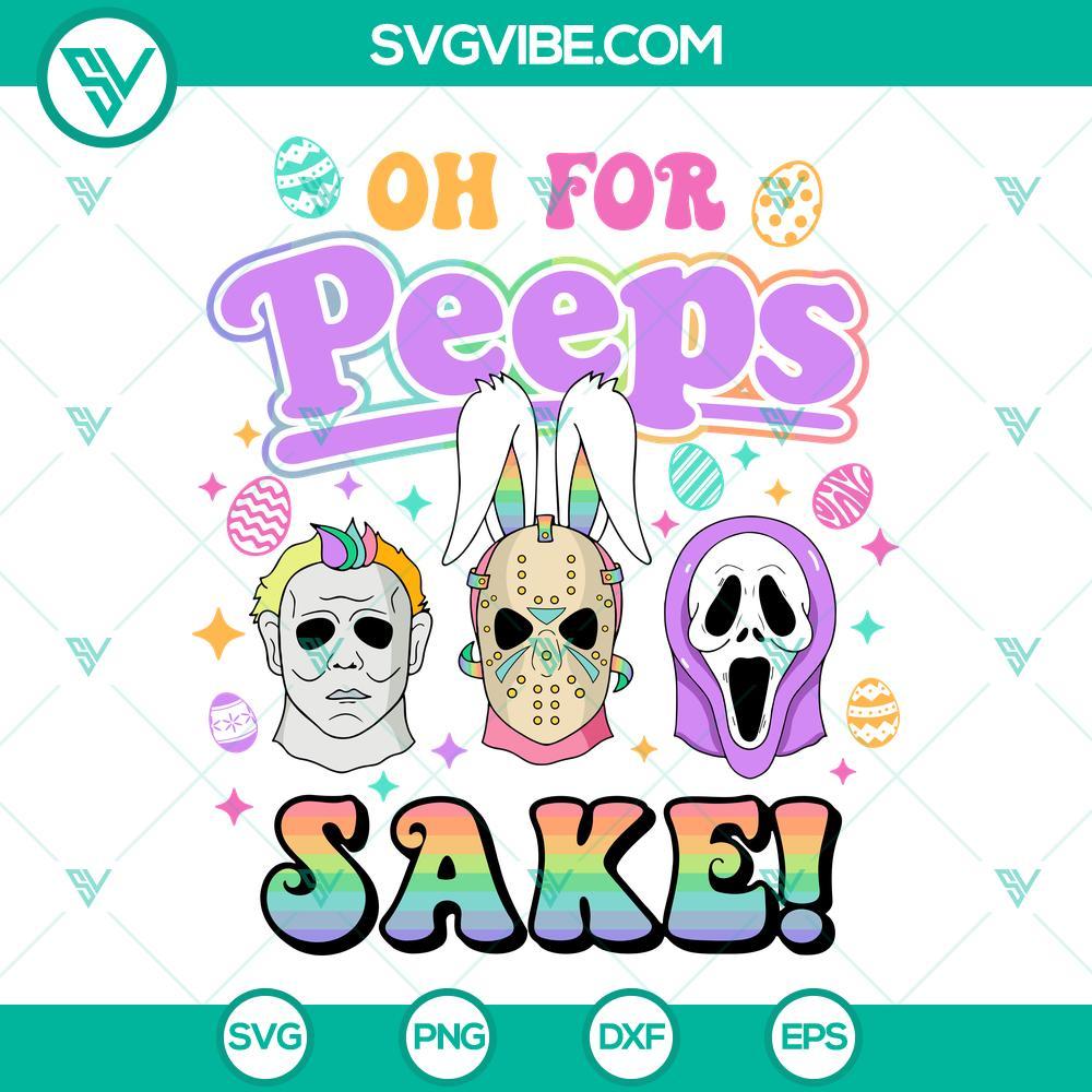 oh-for-peeps-sake-svg-horror-characters-easter-svg-bunny-rabbit-svg-funny-easter-quotes-svg-png-dxf-eps-9-mockup.jpg Horror characters Easter SVG download featuring a bunny rabbit design titled Oh For Peeps Sake. Perfect for spooky Easter crafting projects.