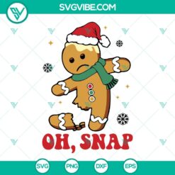 Gingerbread SVG files featuring broken gingerbread cookies, funny design.