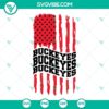Ohio State Buckeyes football American flag SVG file with PNG files, perfect for fans and crafts.