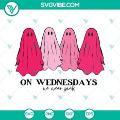 Mean Girls themed pink ghost SVG image for Wednesdays. PNG and DXF files available. Great for crafting projects.