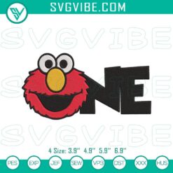 Elmo Machine Embroidery Designs for Muppet Birthday Party theme, featuring cheerful Elmo design for birthdays.
