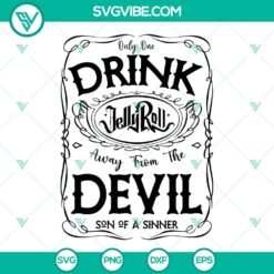 Only One Drink Jelly Roll, Backroad Baptism, Western SVG images with cowboy boots and hat, perfect for western-themed crafts.
