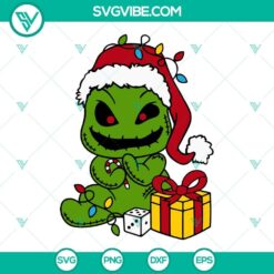 Oogie Boogie Christmas SVG design for Cricut and Silhouette, includes PNG and DXF formats, ideal for crafts.
