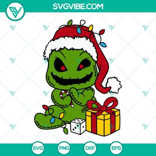 Oogie Boogie Christmas SVG design for Cricut and Silhouette, includes PNG and DXF formats, ideal for crafts.