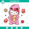 Oogie Boogie Hello Kitty & Boogie Man Kitty Concha SVG Files for crafting, featuring Hello Kitty characters with a spooky twist.