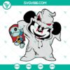 Halloween-themed Mickey Mouse and Sally SVG images with Oogie Boogie motif for crafting and digital projects. Great for spooky designs.