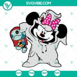 Oogie Boogie Minnie Mouse and Sally SVG files for Halloween crafts and decor. Download now!