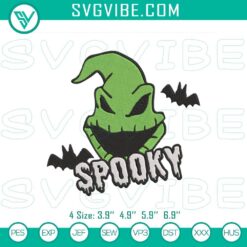 Oogie Boogie spooky embroidery designs inspired by Nightmare Before Christmas, digital machine file for Halloween crafting.