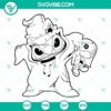 Oogie Boogie Stitch Halloween SVG files featuring Stitch character and Oogie Boogie theme. Perfect for Halloween crafts.