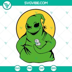 Oogie Boogie SVG files with Nightmare Before Christmas design featuring Boogie Man character. Perfect for Halloween crafts.