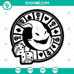 Oogie Boogie SVG file featuring The Nightmare Before Christmas character design in PNG, DXF, and EPS formats for digital crafting.
