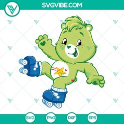 Oopsy Bear Care Bear SVG Files for Cricut and Silhouette, includes DXF, EPS, and PNG formats. Cute clipart design.