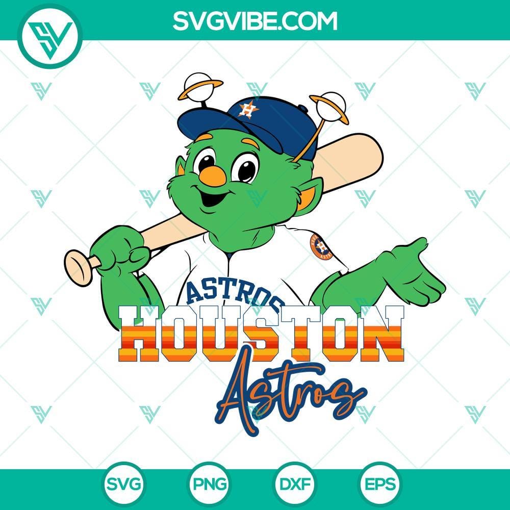 Orbit Houston Astros SVG Image, Orbit Mascot SVG Download, Houston Astros SVG Images Houston Astros Orbit mascot SVG download with Astros logo in SVG format, perfect for fans and merchandise.