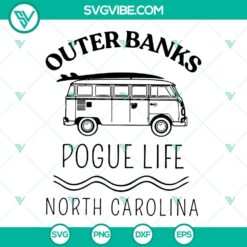 Outer Banks Pogue Life North Carolina SVG Image, Obx Tv Show SVG Images PNG