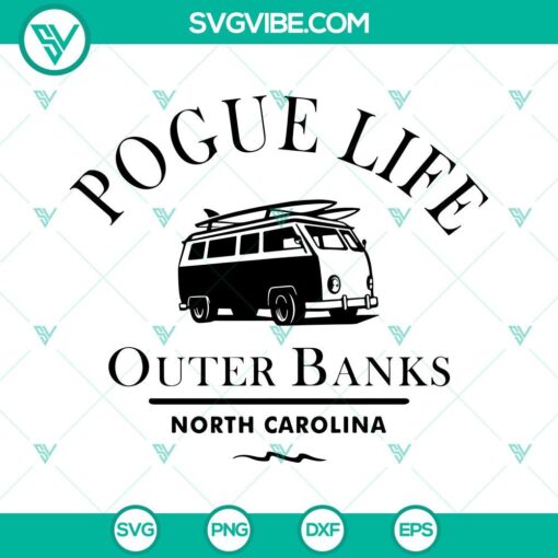 Outer Banks Pogue Life SVG files featuring North Carolina and Paradise On Earth designs, suitable for digital crafting projects.