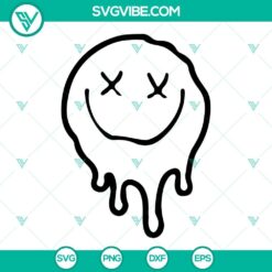 Overstimulated Club Smiley Face SVG bundle with 2 designs for download, in PNG, DXF, and EPS formats.