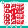 Philadelphia Phillies Red October SVG logo download with PNG files. Ideal for sports enthusiasts and digital creators.