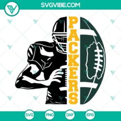 Packers football half player and team SVG download for half football design. Great for football fans.