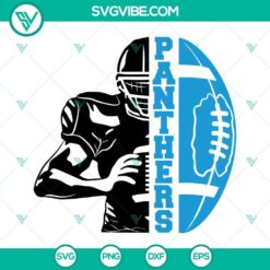 Panthers football player team SVG design for download.