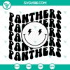 Panthers SVG Files featuring Panther mascot logo and Smiley face design, perfect for School Team spirit projects.