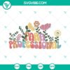 Paraprofessional retro wildflowers SVG file with "Para Life" design for teachers, perfect for crafting projects.