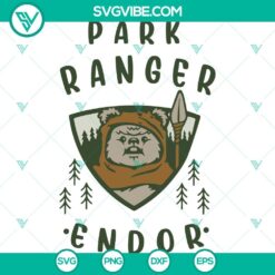 Park Ranger Endor SVG download for Star Wars fans, featuring boys park ranger design. Includes Cricut SVG PNG DXF EPS files.