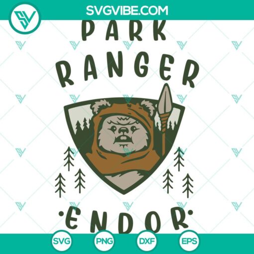 Park Ranger Endor SVG download for Star Wars fans, featuring boys park ranger design. Includes Cricut SVG PNG DXF EPS files.